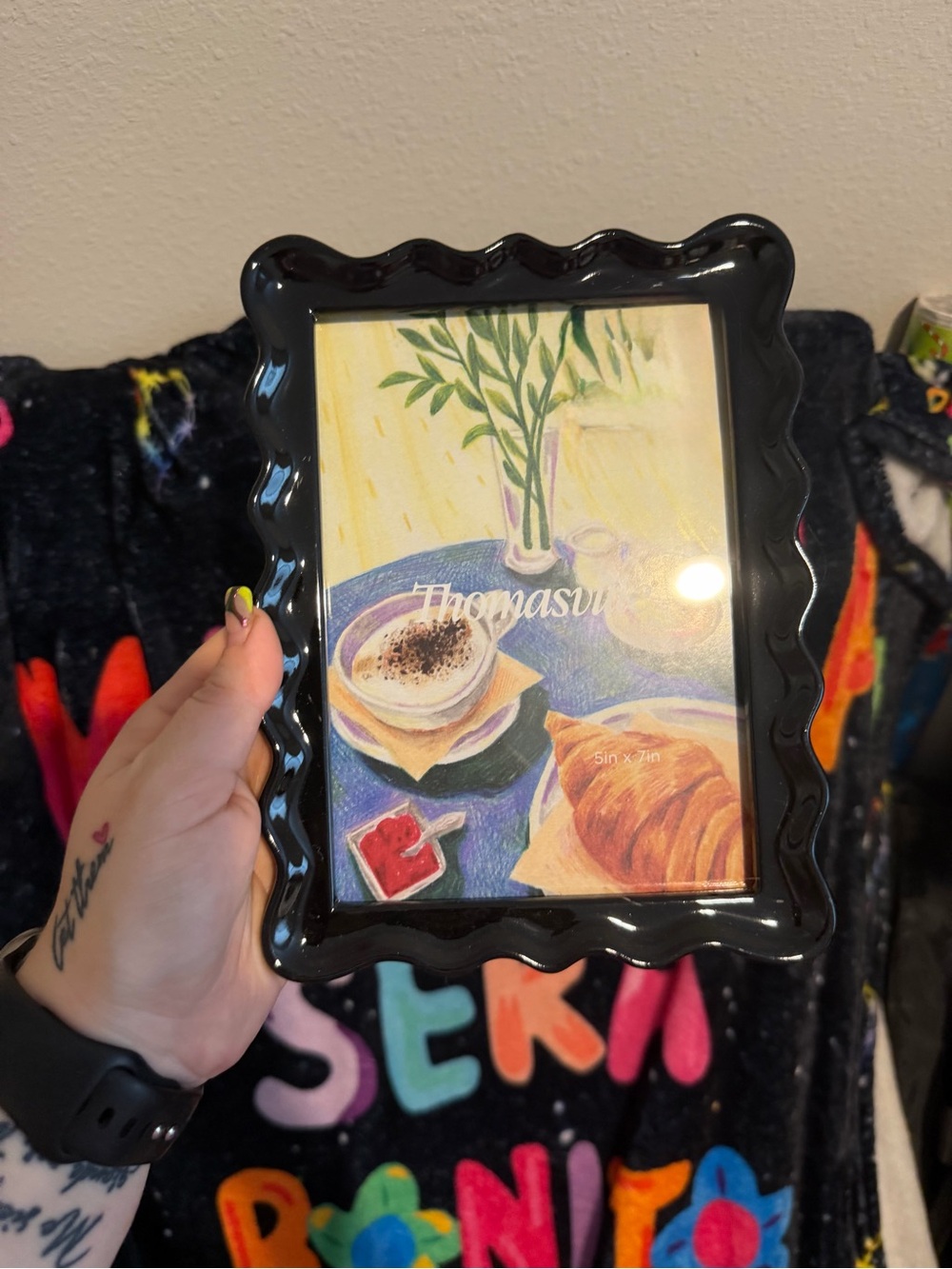 Black Wavy Ceramic Photo Frame -